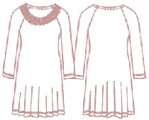 Выкройки платьев: платье с рукавами реглан