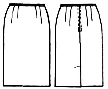 выкройки юбок: прямая юбка