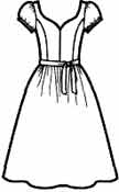 выкройки платьев: платье с рукавами фонарик