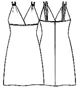 выкройки платьев: платье сотрезными чашечками на бретелях
