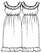 выкройки платьев: женское платье с оборкой