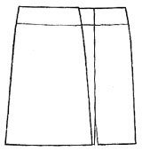 выкройки юбок: прямая юбка с разрезом