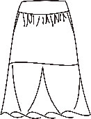 Выкройки юбок: двухярусная юбка