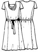 Выкройки платьев: летнее платье с короткими рукавами