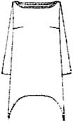 выкройки платьев: туника для полных с длинными рукавами